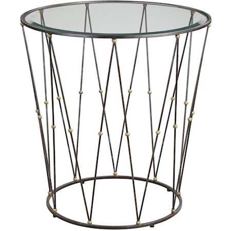 Hewett Round Caged Accent Table