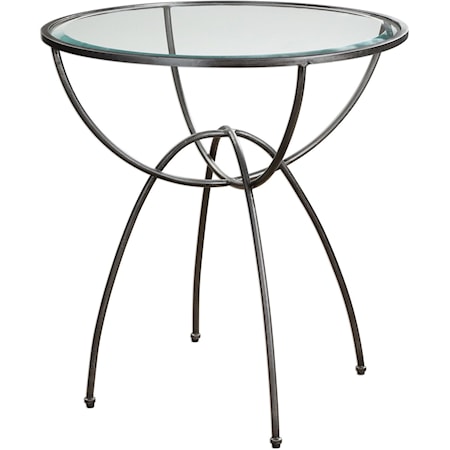 Renault Aged Steel Lamp Table