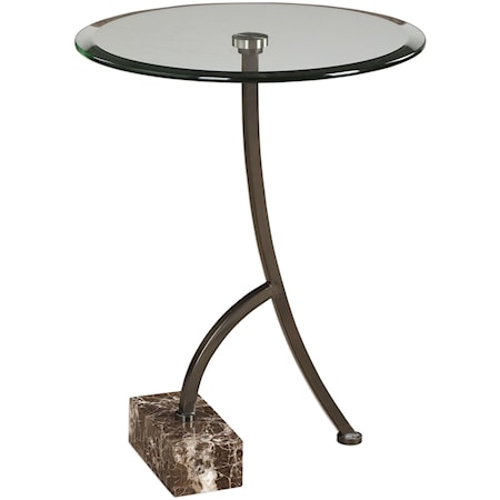 Levi Round Bronze Accent Table