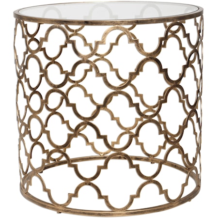 Quatrefoil End Table