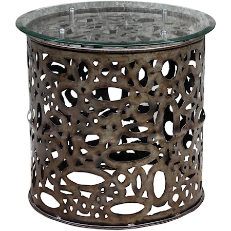Zama Industrial Accent Table