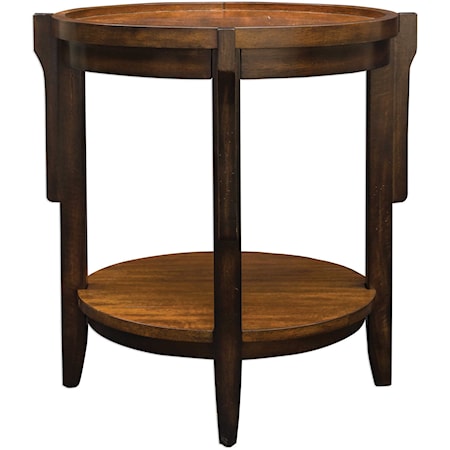 Sigmon Round Wooden End Table