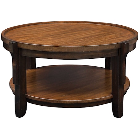 Sigmon Round Wooden Coffee Table