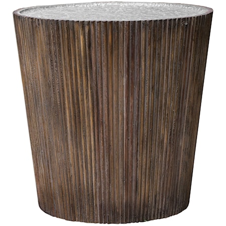 Amra Reeded Round Accent Table