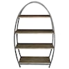 Uttermost Accent Furniture - Bookcases  Matisa Textured Steel Etagere