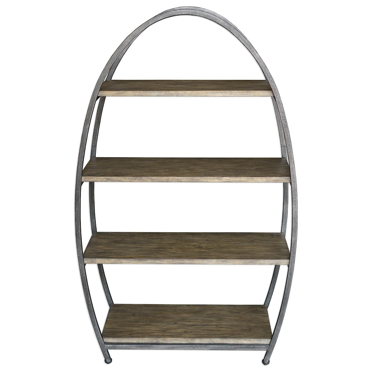 Uttermost Accent Furniture - Bookcases  Matisa Textured Steel Etagere