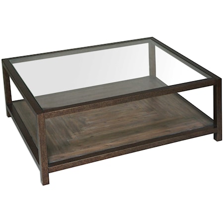 Carter Bronze & Glass Coffee Table