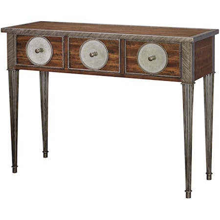 Patten Distressed Walnut Console Table