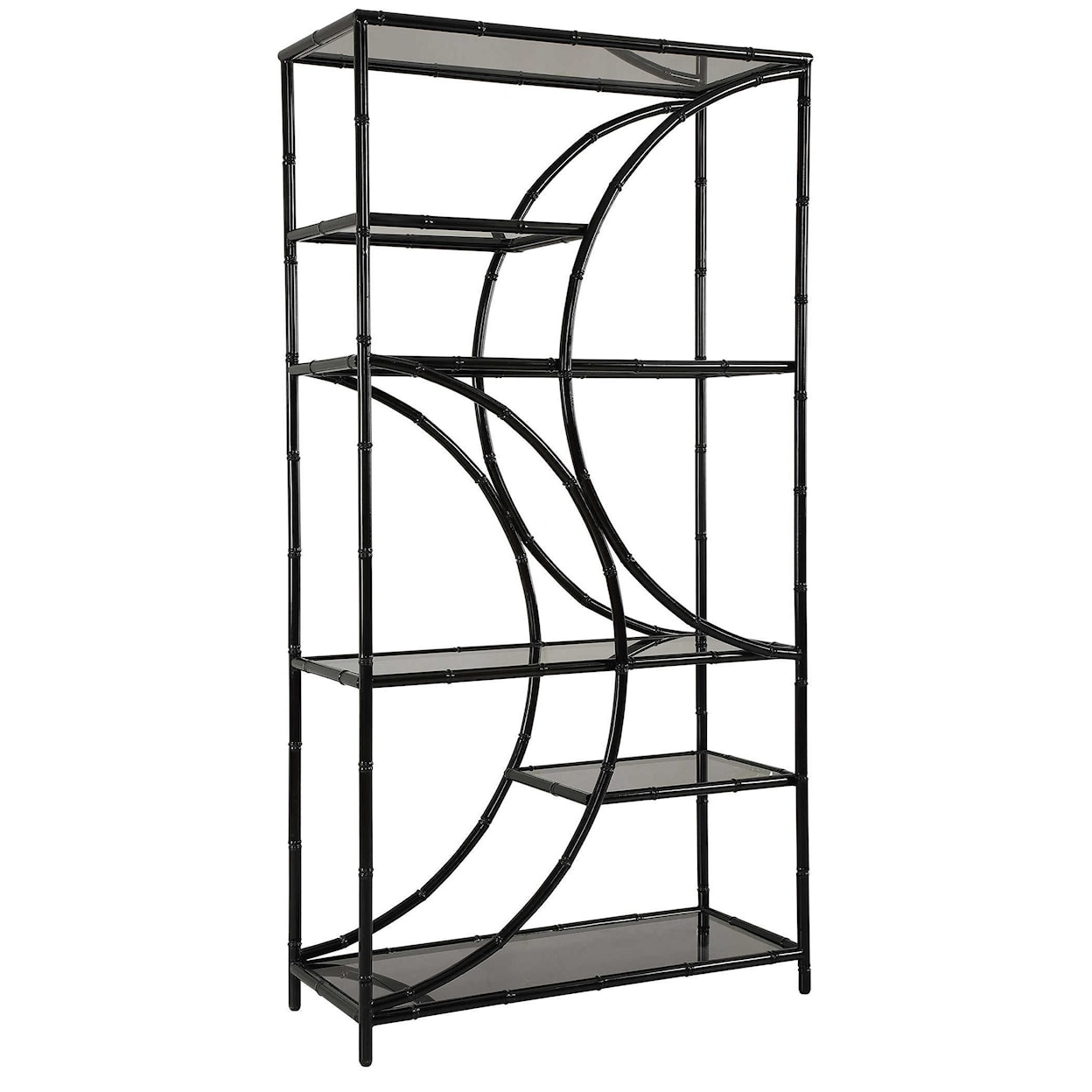Uttermost Accent Furniture - Bookcases Black Iron Etagere