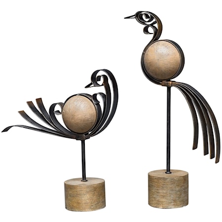 Anvi Bird Sculptures, S/2