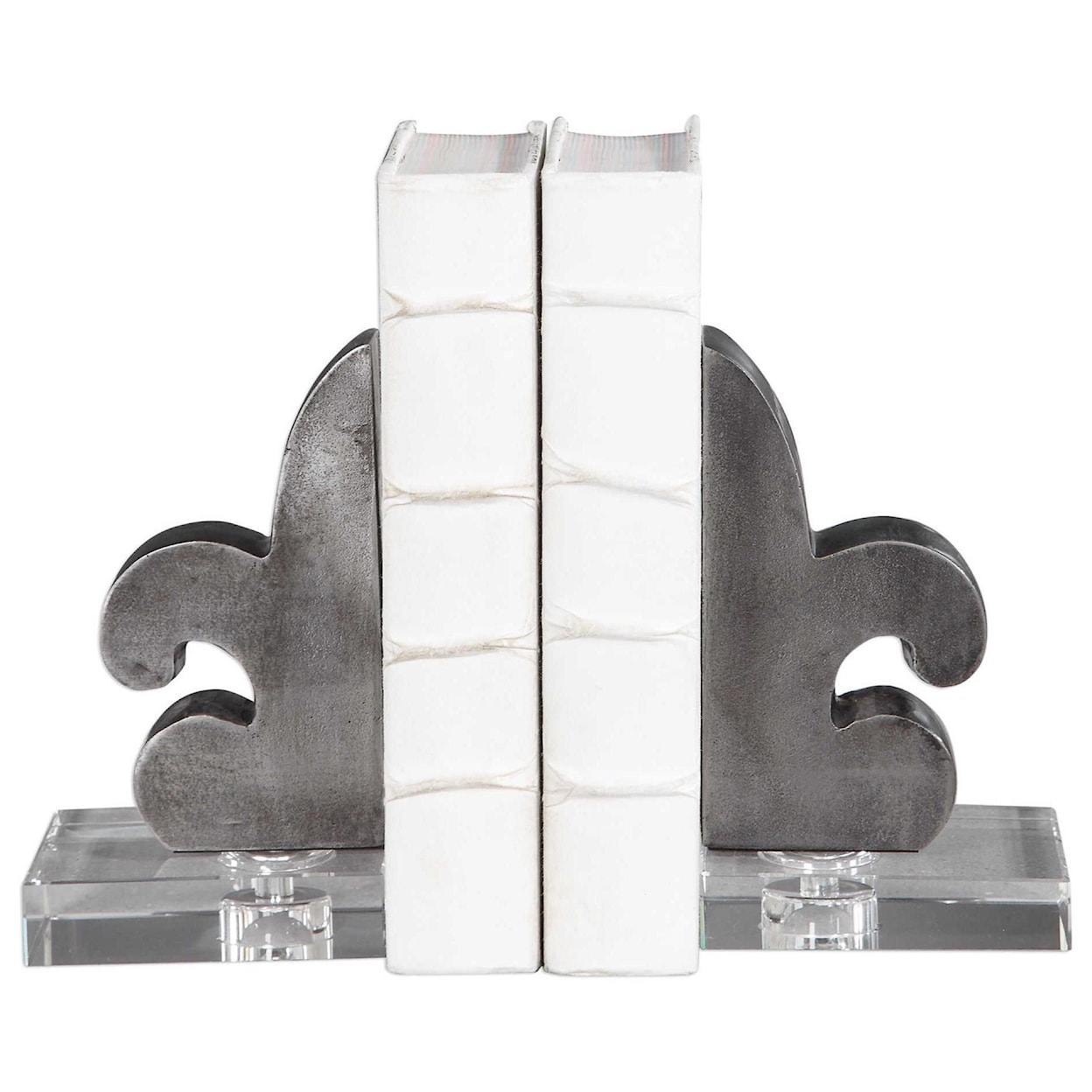 Uttermost Accessories Lily Fleur-De-Lis Bookends Set/2