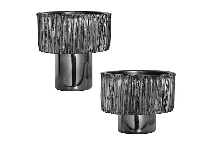 Accessories Zosia Nickel Bowls, Set/2 by Uttermost at Jacksonville Furniture Mart