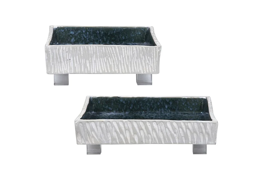 Accessories Ambretta Square Bowls, S/2 by Uttermost at Town and Country Furniture 