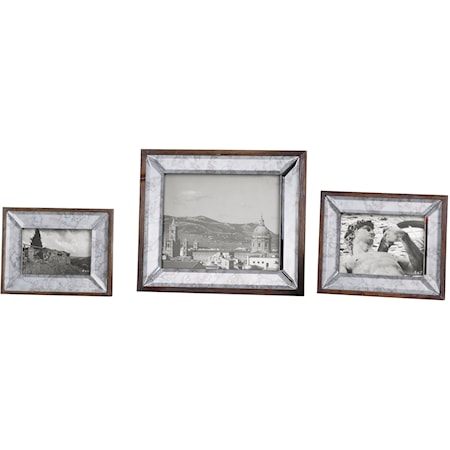 Daria Antique Mirror Photo Frames Set of 3