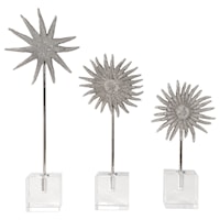 Sunflower Starfish Sculptures, S/3