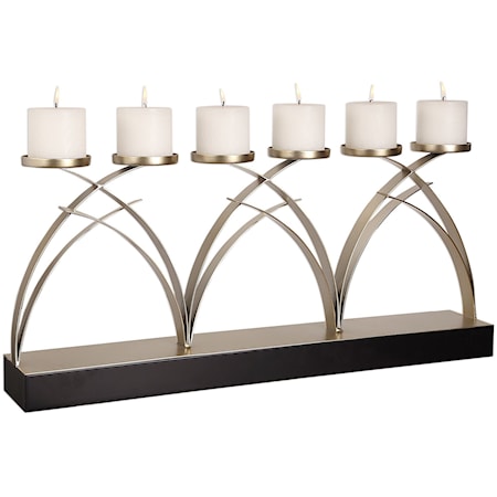 Nikolas Antiqued Silver Candelabra