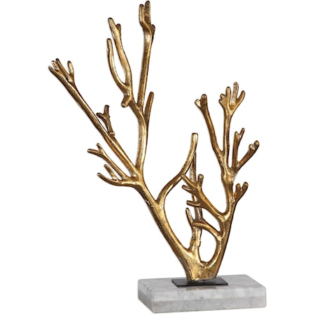 Golden Coral Sculpture