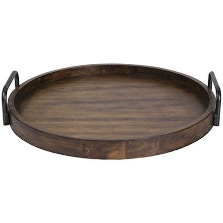 Reine Round Wooden Tray