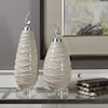 Uttermost Accessories Romeo Crackled Light Gray Finials Set of 2