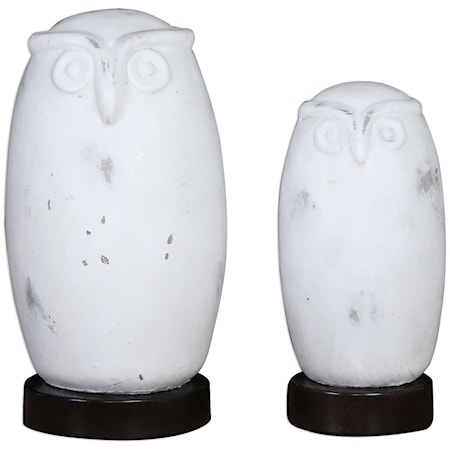Hoot Owl Figurines Set of 2