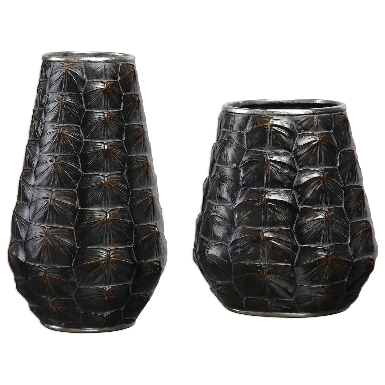 Uttermost Accessories - Vases and Urns Kapil Tortoise Shell Vases Set of 2
