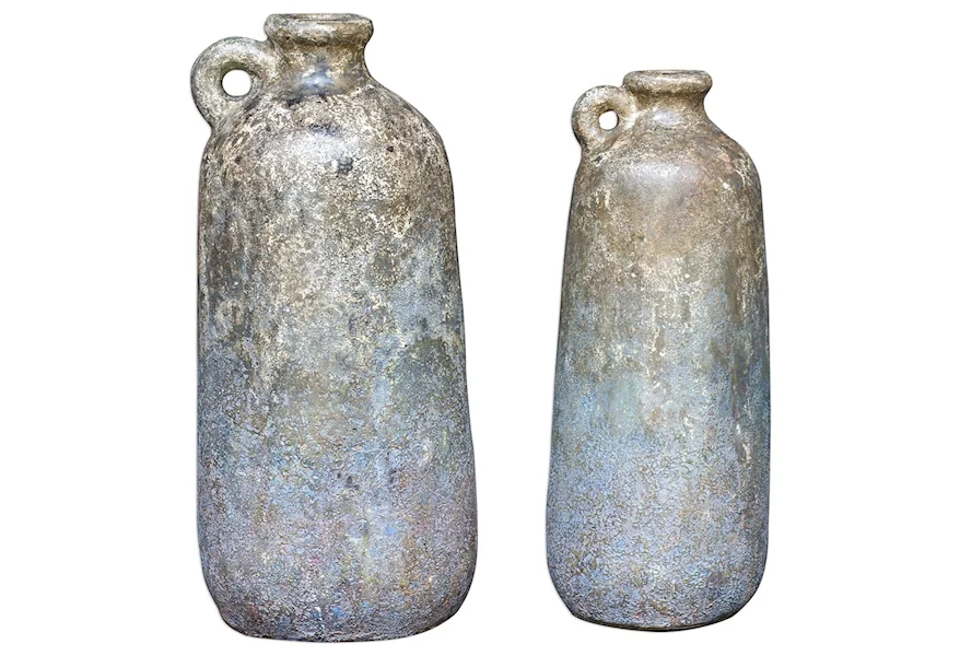 Accessories Ragini Terracotta Bottles, S/2 by Uttermost at Del Sol Furniture