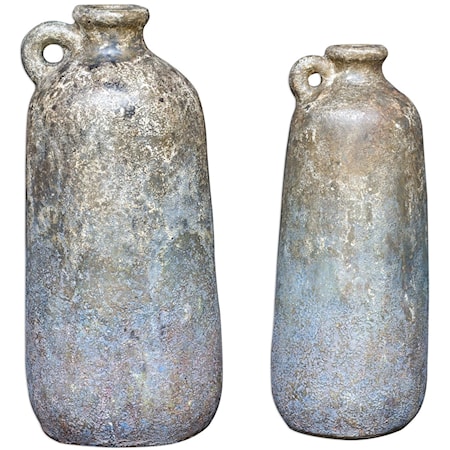 Ragini Terracotta Bottles, S/2