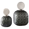 Uttermost Accessories Nafuna Charcoal Glass Bottles S/2