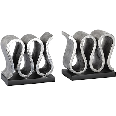 Kylo Forged Silver Bookends