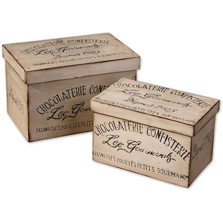 Chocolaterie Boxes Set of 2