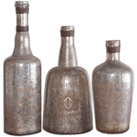 Lamaison Mercury Glass Bottles