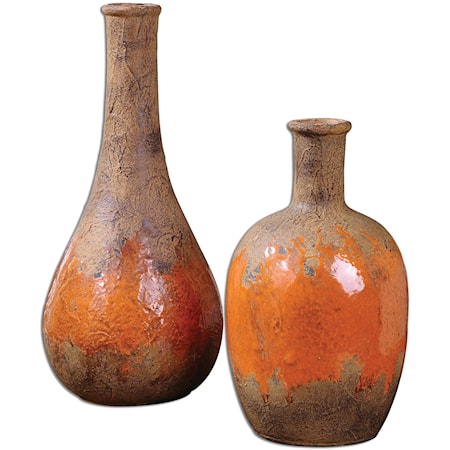 Kadam Ceramic Vases, Set of  2