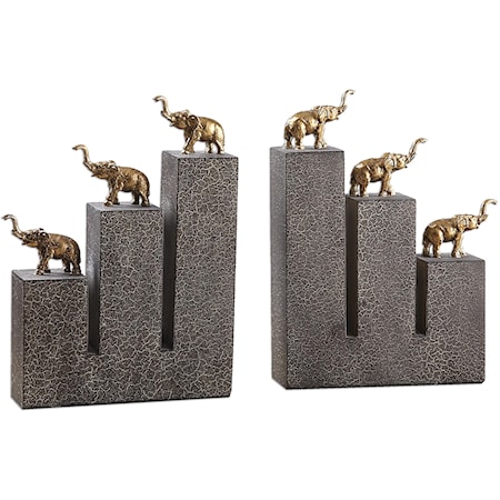 Elephant Bookends, S/2