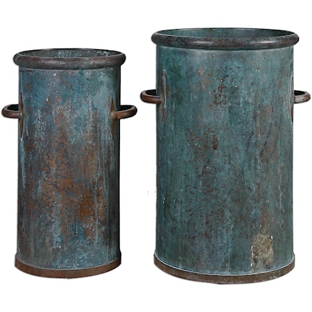 Barnum Tarnished Copper Cans, S/2