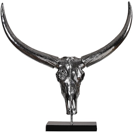 Berin Silver Bull Skull