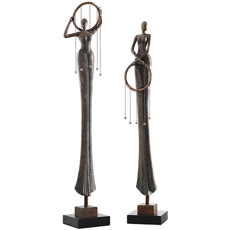 Ring Dance Sculpture (Set of 2)