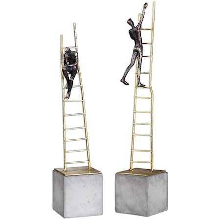 Ladder Climb Sculpture (Set of 2)