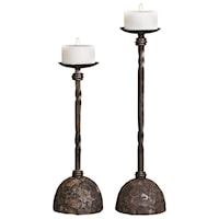 Keegan Tall Candleholders, Set of 2