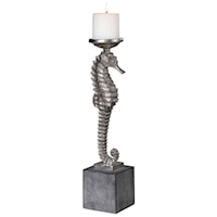 Seahorse Silver Candleholder