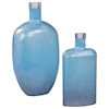 Uttermost Accessories - Vases and Urns Suvi Blue Glass Vases, Set/2