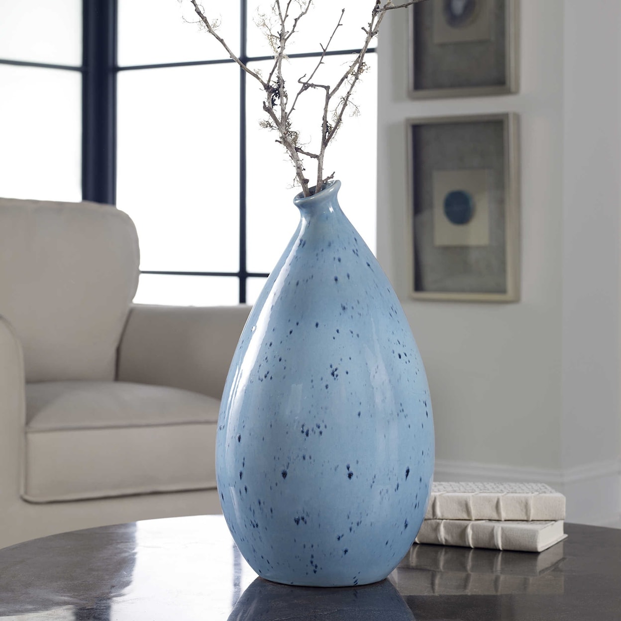Uttermost Accessories - Vases and Urns Sky Blue Vase