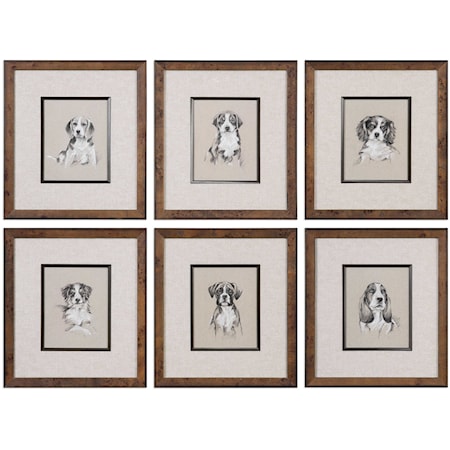 Small Breed Sketch Prints (Set of 6)