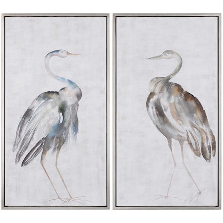 Summer Birds Framed Art Set of 2