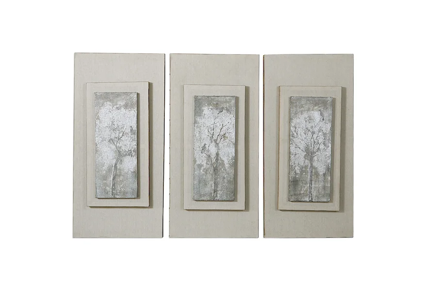Art  Triptych Trees Hand Painted Art (Set of 3) by Uttermost at Town and Country Furniture 
