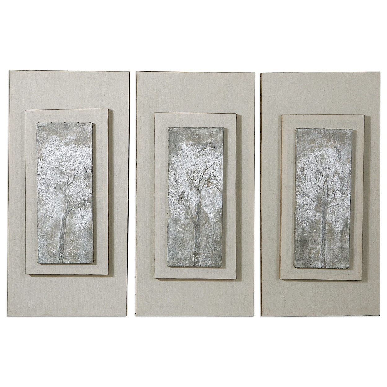 Uttermost Art  Triptych Trees Hand Painted Art (Set of 3)