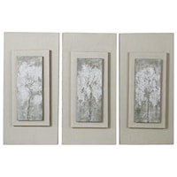  Triptych Trees Hand Painted Art (Set of 3)