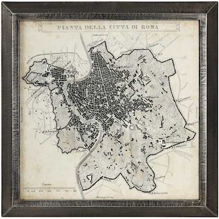 City Plan of Rome Print Map