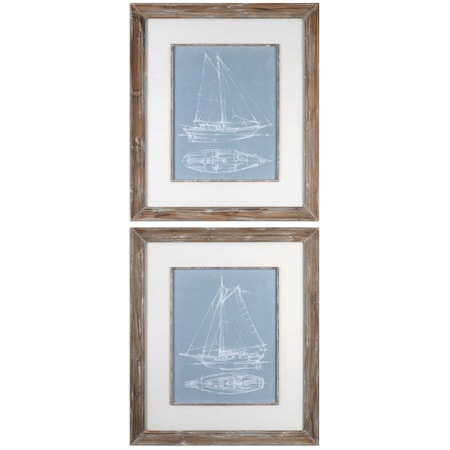 Yacht Sketches (Set of 2)