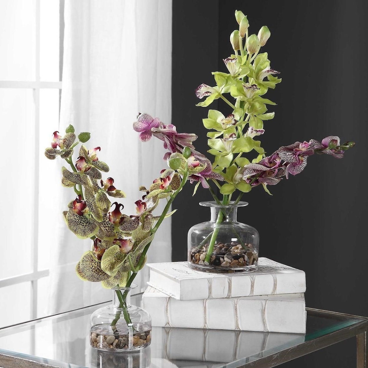 Uttermost Botanicals Malin Orchid Bud Vases, Set/2