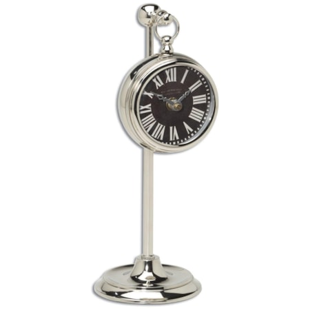 Pocket Watch Nickel Marchant Black Clock